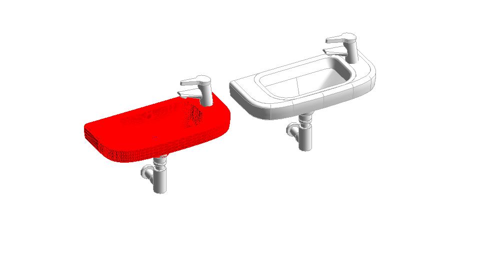 Revit umyvadlo solid a dwg